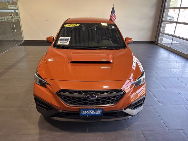 2022 Solar Orange Pearl Subaru WRX Base AWD Sedan