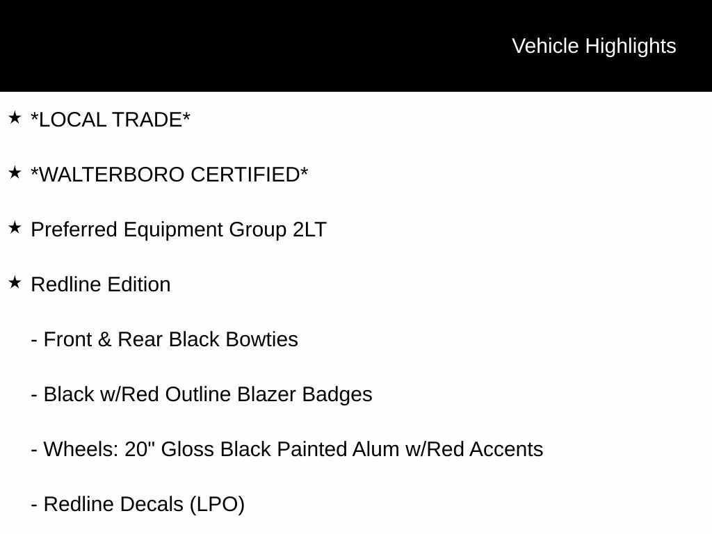 2022 Summit White Chevrolet Blazer LT FWD SUV