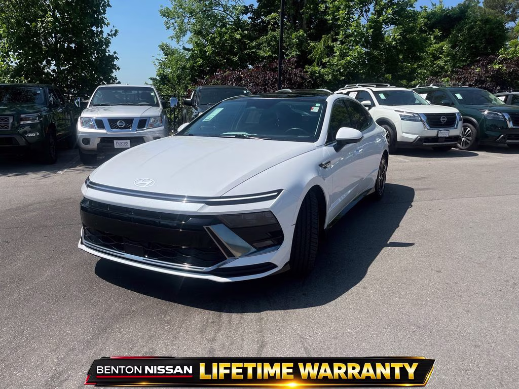 2024 Serenity White Hyundai Sonata SEL FWD Sedan
