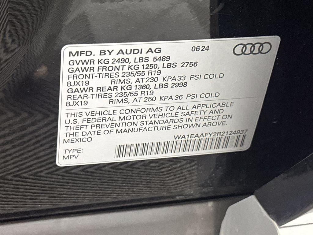 2024 Black Metallic Audi Q5 45 S line Premium AWD SUV