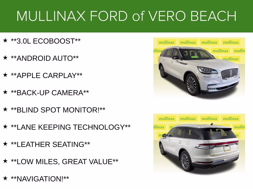 2021 Ceramic White Lincoln Aviator Reserve RWD SUV