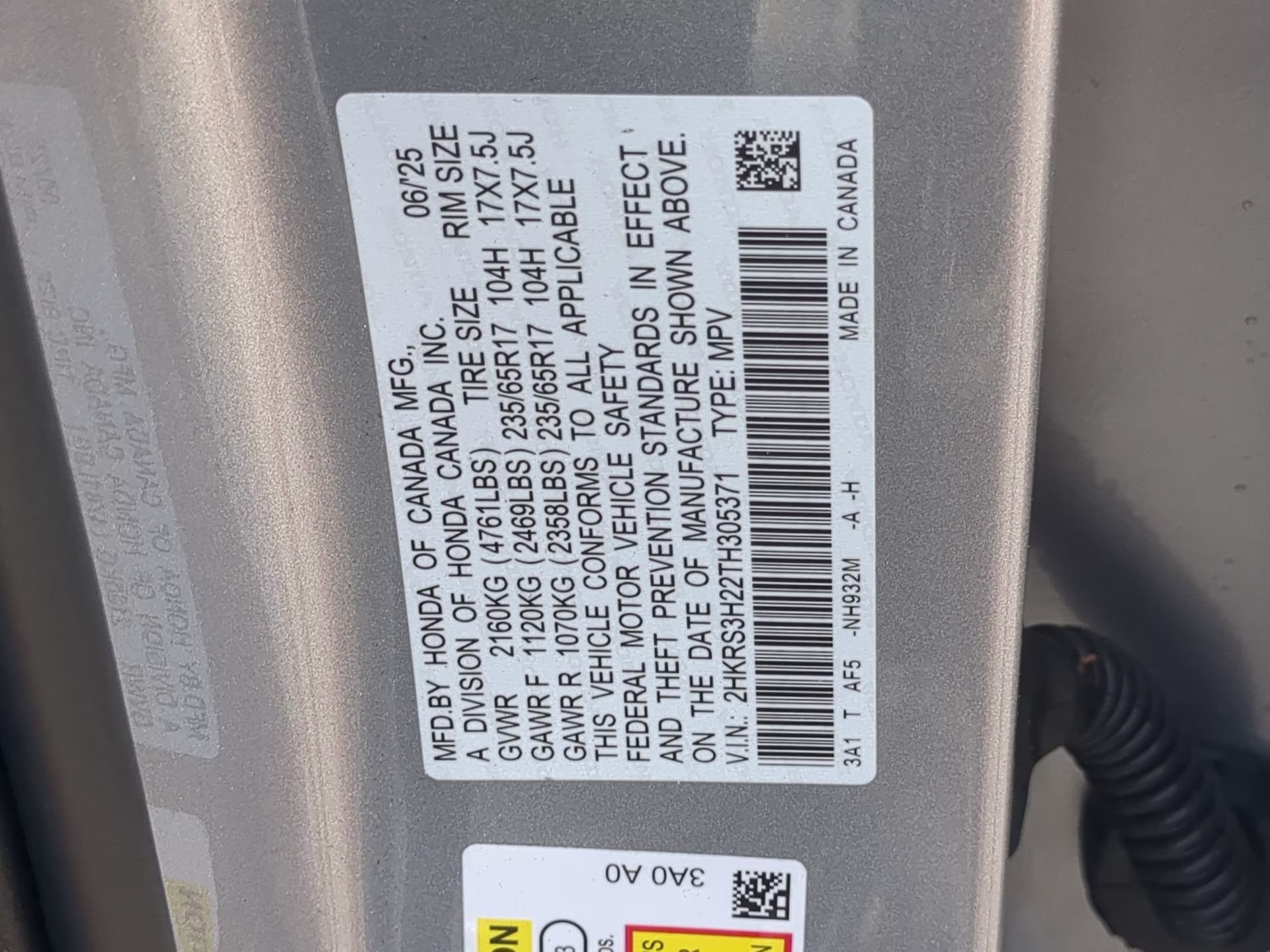 2026 Solar Silver Metallic Honda CR-V LX FWD SUV