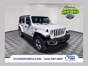 2021 Bright White Clearcoat Jeep Wrangler Unlimited Sahara 4X4 SUV