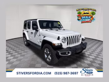 2021 Bright White Clearcoat Jeep Wrangler Unlimited Sahara 4X4 SUV