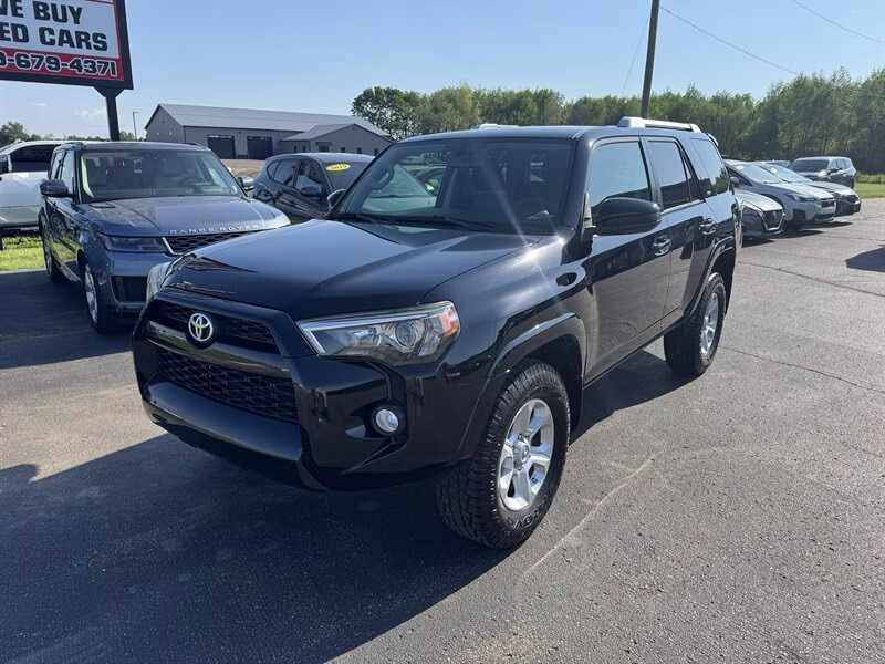 2016 Midnight Black Metallic Toyota 4Runner SR5 4X4 SUV