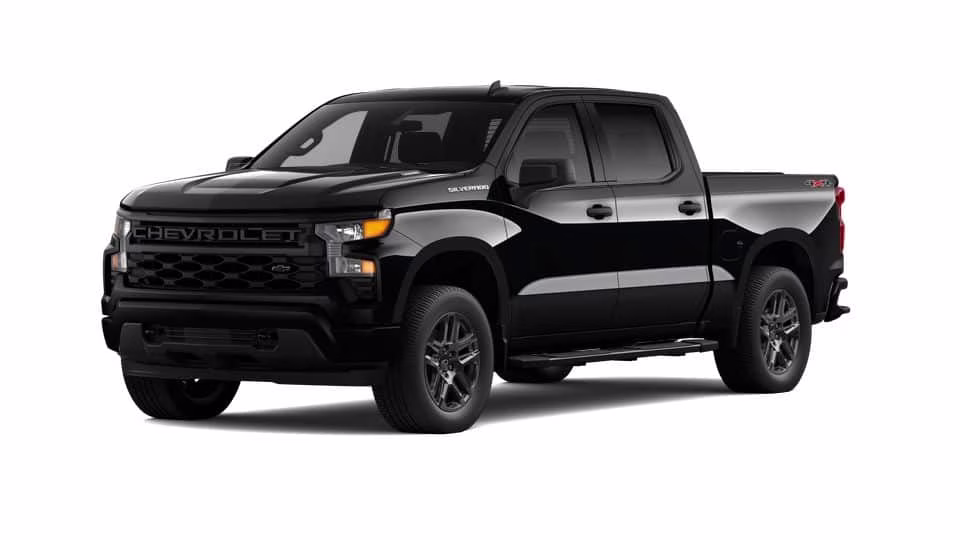 2026 Black Chevrolet Silverado 1500 Custom 4X4 Truck