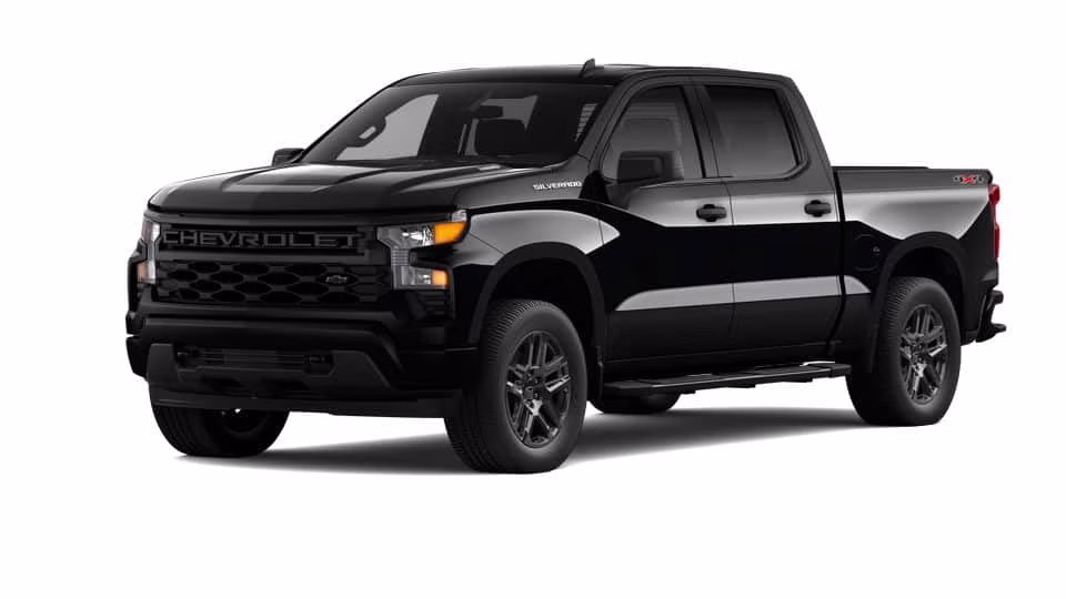 2026 Black Chevrolet Silverado 1500 Custom 4X4 Truck