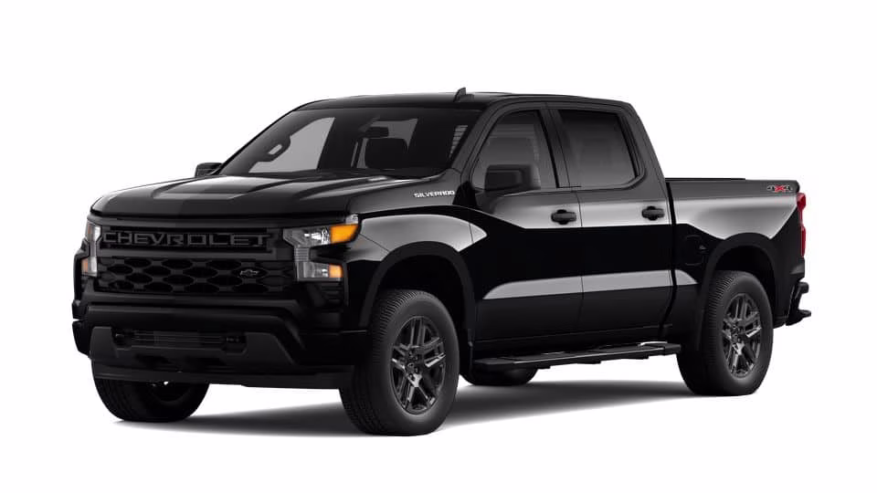 2026 Black Chevrolet Silverado 1500 Custom 4X4 Truck