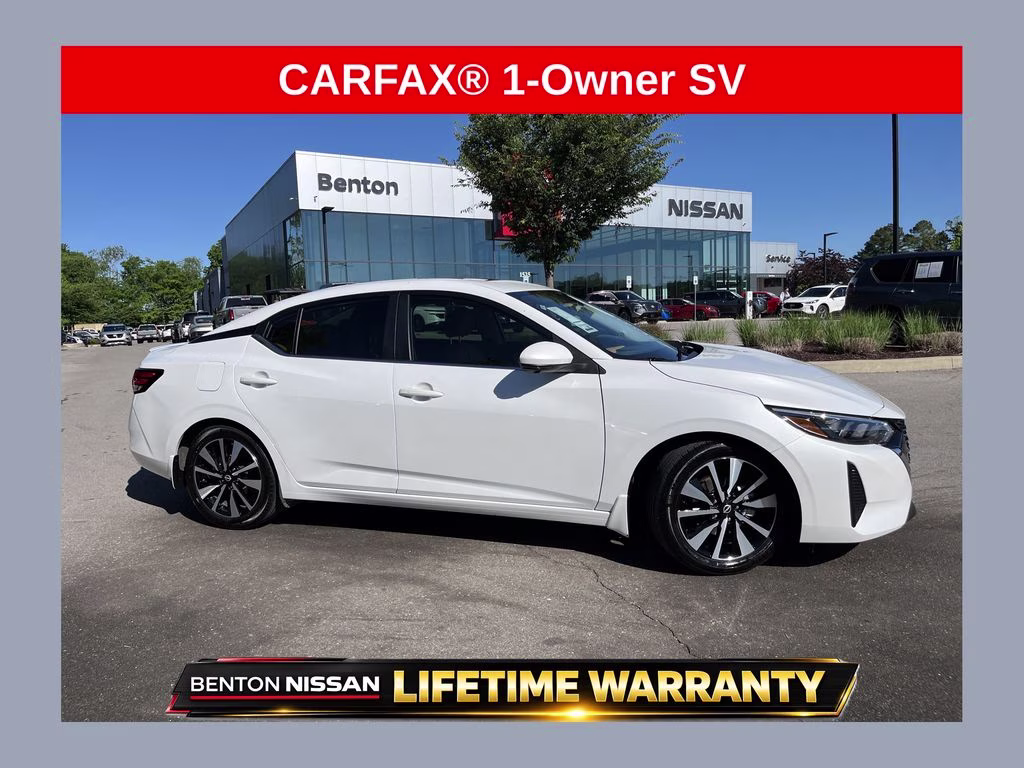 2025 Aspen White Tricoat Nissan Sentra SV FWD Sedan