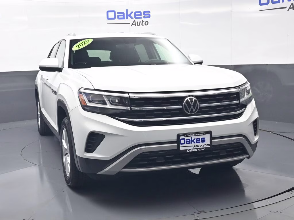 2020 Pure White Volkswagen Atlas Cross Sport 2.0T S AWD SUV
