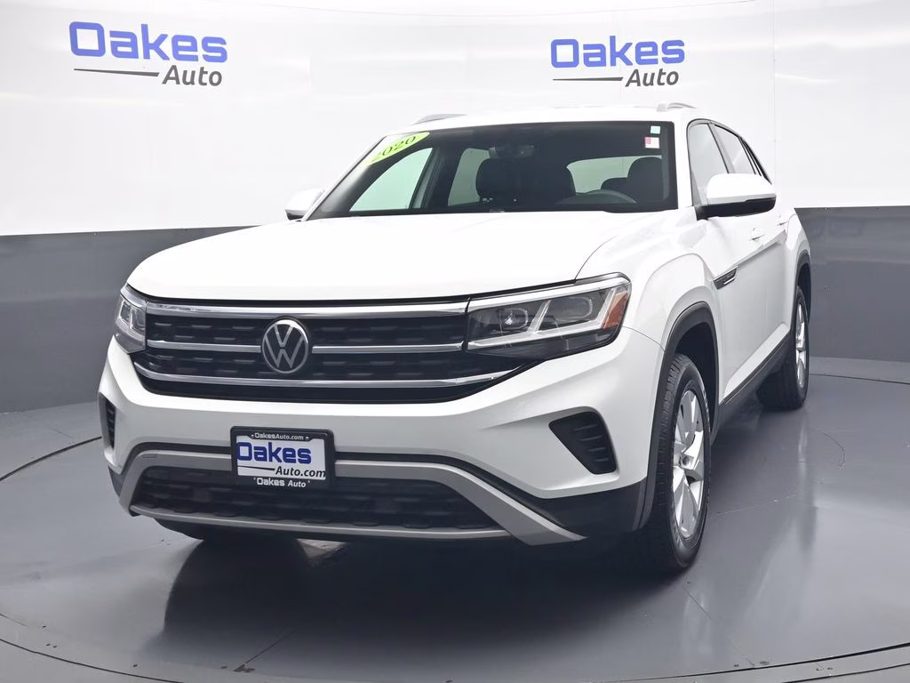 2020 Pure White Volkswagen Atlas Cross Sport 2.0T S AWD SUV