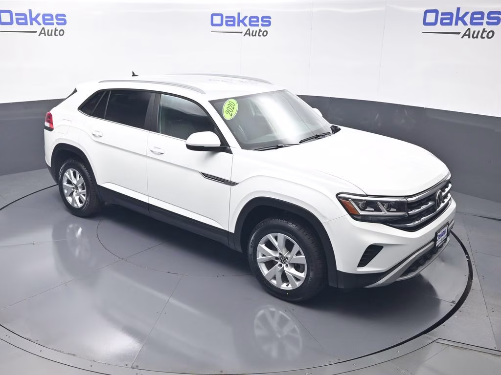 2020 Pure White Volkswagen Atlas Cross Sport 2.0T S AWD SUV