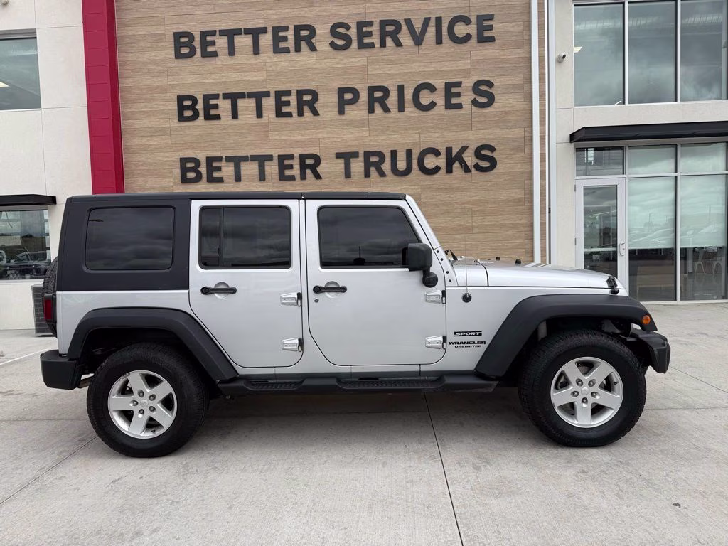 2010 Bright Silver Metallic Clearcoat Jeep Wrangler Unlimited Sport 4X4 SUV