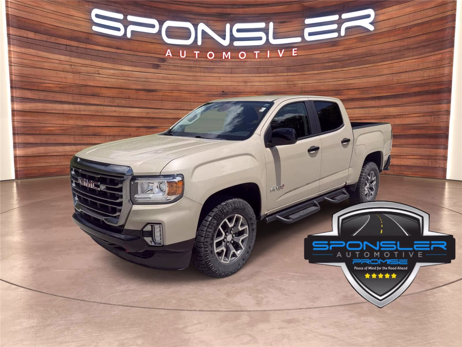 2021 Desert Sand Metallic GMC Canyon 4WD AT4 w/Leather 4X4 Truck