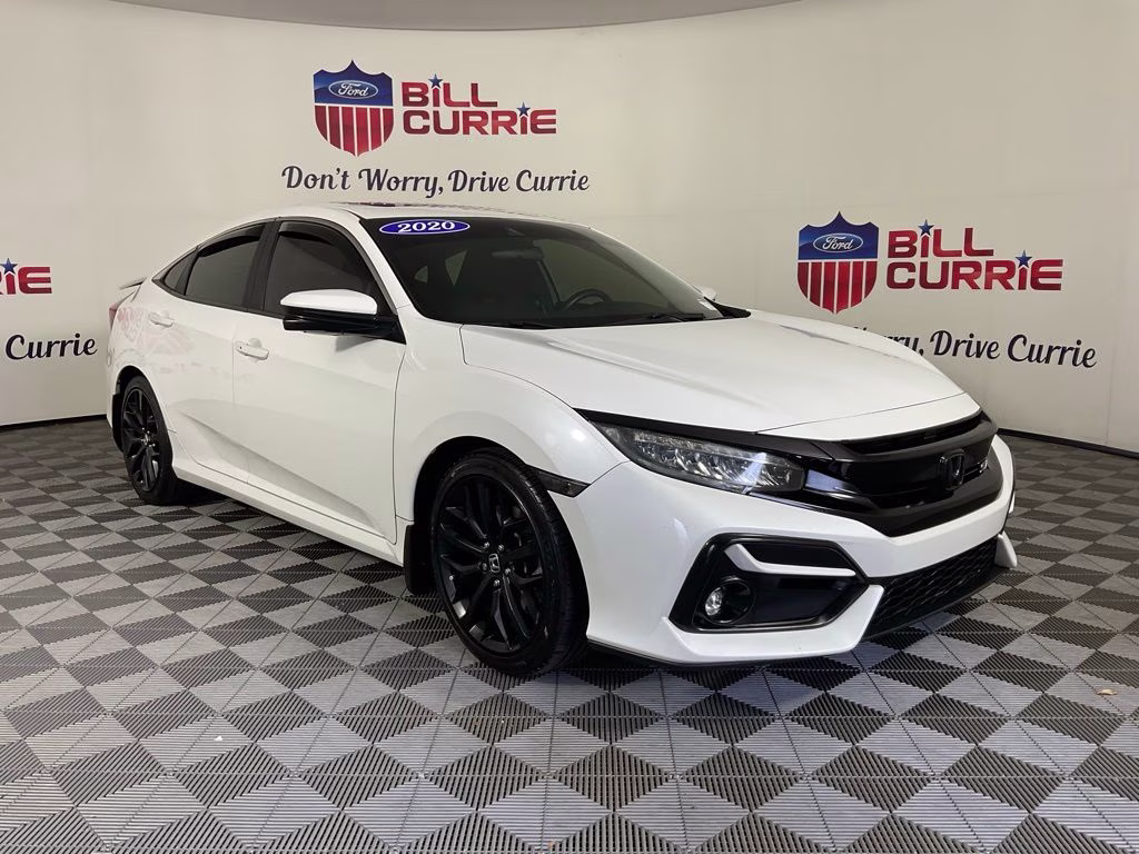 2020 White Honda Civic Si FWD Sedan