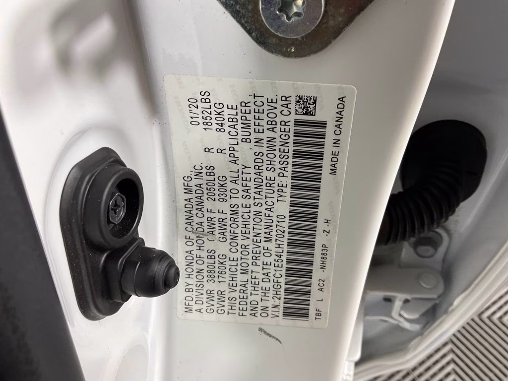 2020 White Honda Civic Si FWD Sedan