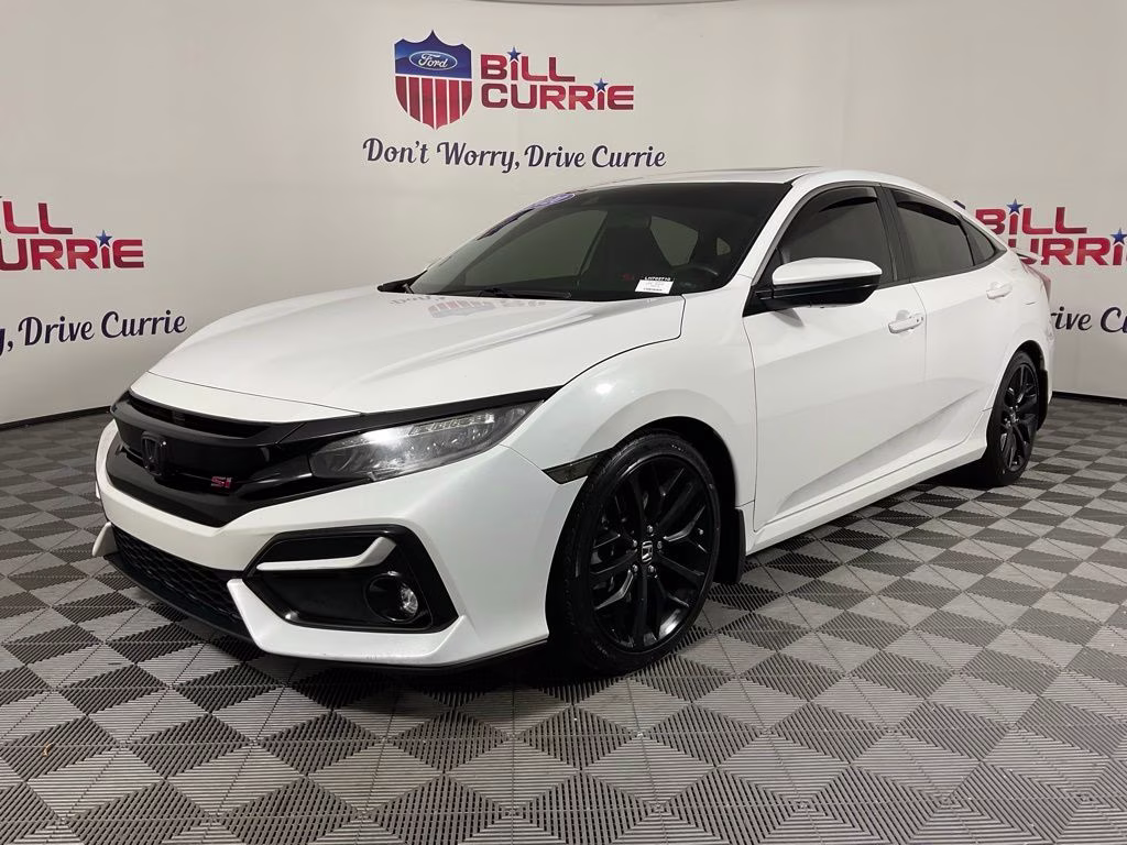 2020 White Honda Civic Si FWD Sedan