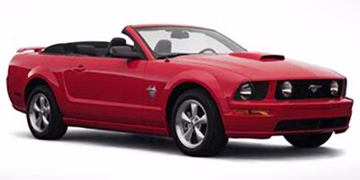 2009 White Ford Mustang RWD Convertible