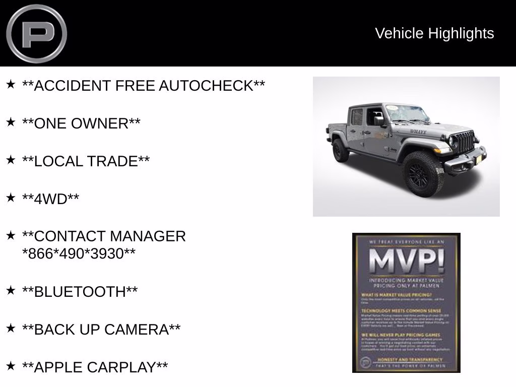 2021 Sting-Gray Clearcoat Jeep Gladiator Willys 4X4 Truck