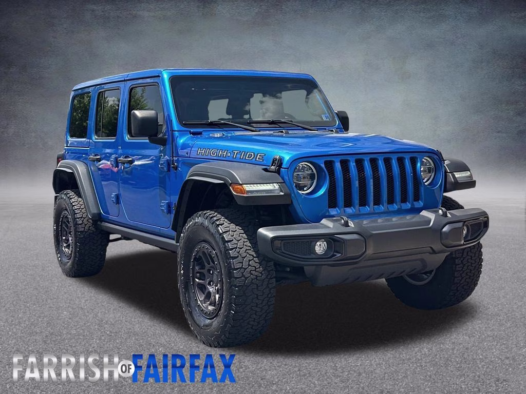 2022 Hydro Blue Pearl Coat Jeep Wrangler Unlimited High Tide 4X4 SUV