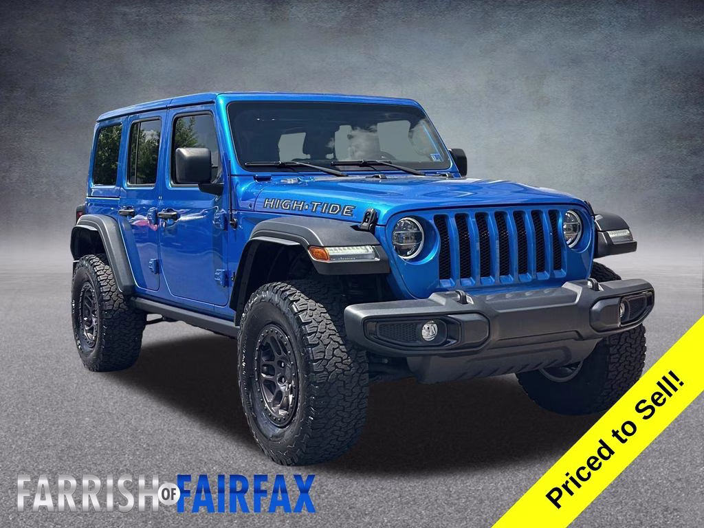 2022 Hydro Blue Pearl Coat Jeep Wrangler Unlimited High Tide 4X4 SUV