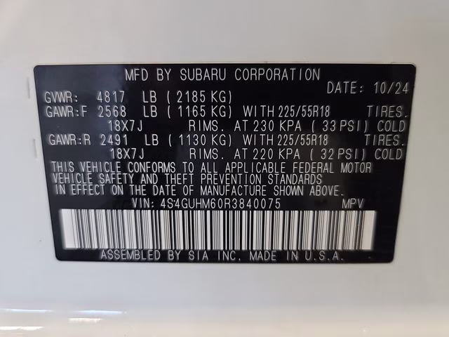 2024 Crystal White Pearl Subaru Crosstrek Limited AWD SUV