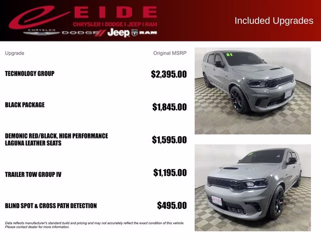 2021 Destroyer Gray Clearcoat Dodge Durango SRT 392 AWD SUV