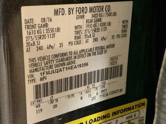2017 Magnetic Ford Expedition Limited 4X4 SUV