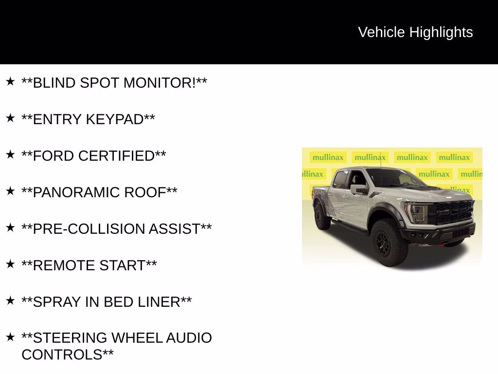 2023 Avalanche Ford F-150 Raptor R 4X4 Truck