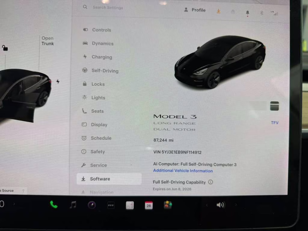2022 Solid Black Tesla Model 3 Long Range AWD Sedan