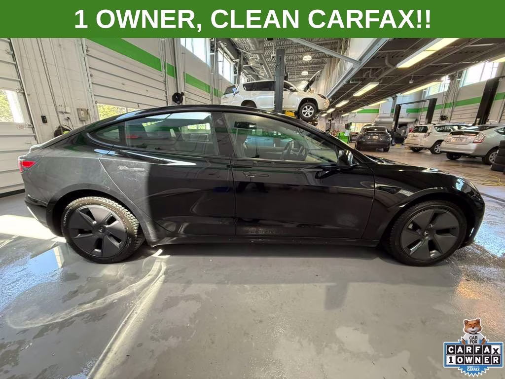 2022 Solid Black Tesla Model 3 Long Range AWD Sedan