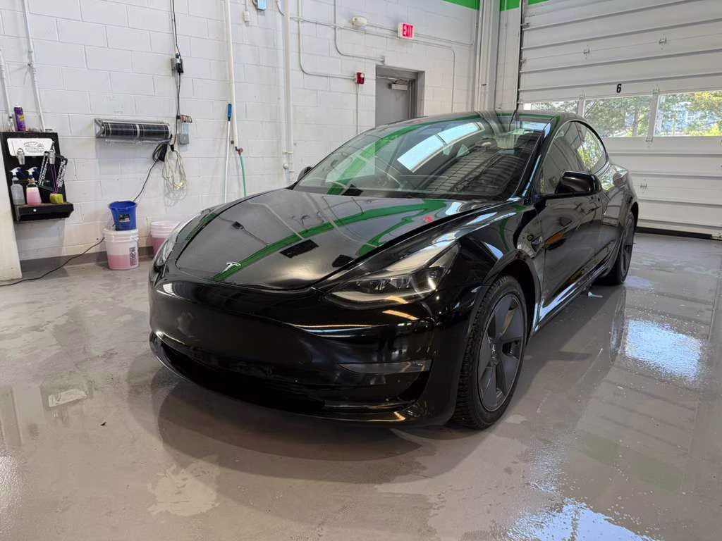 2022 Solid Black Tesla Model 3 Long Range AWD Sedan