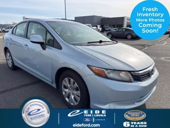 2012 Blue Honda Civic LX FWD Sedan