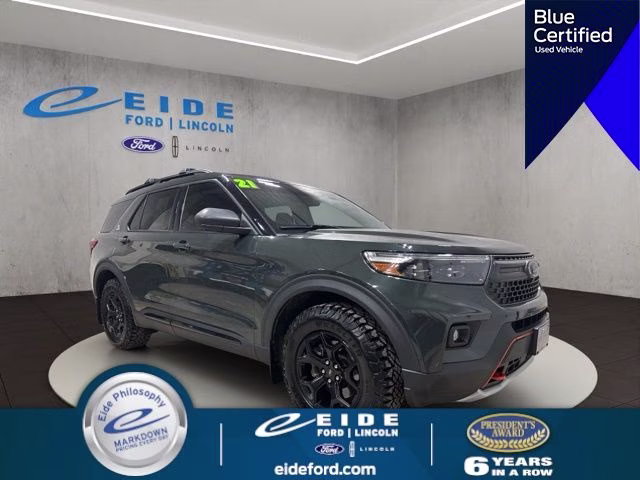 2021 Forged Green Metallic Ford Explorer Timberline 4X4 SUV