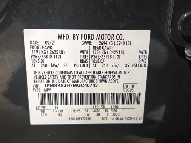 2021 Forged Green Metallic Ford Explorer Timberline 4X4 SUV
