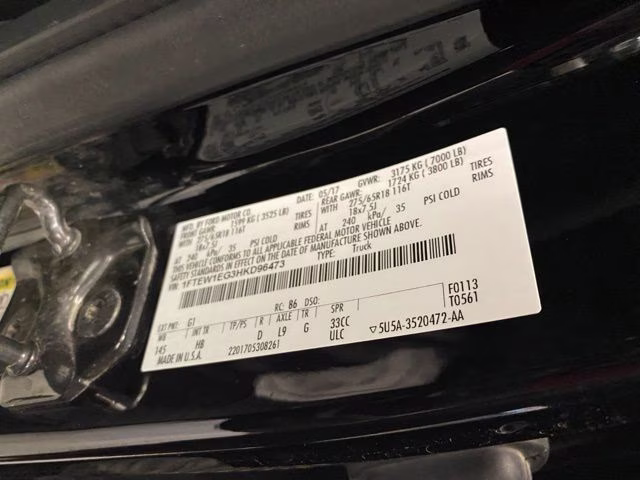 2017 Shadow Black Ford F-150 Lariat 4X4 Truck