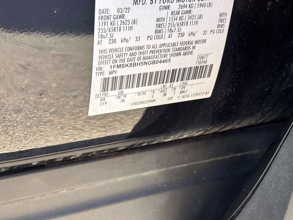 2022 Black Metallic Ford Explorer Base 4X4 SUV
