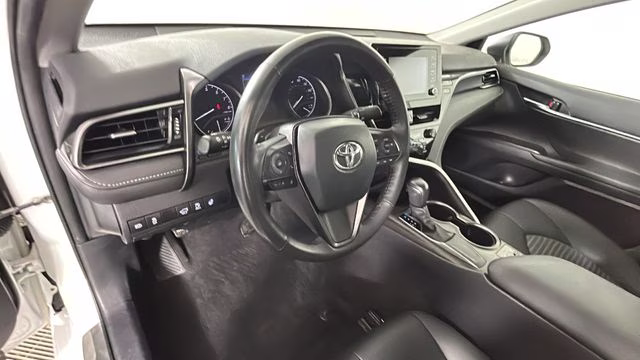 2024 White Toyota Camry SE FWD Sedan