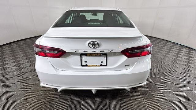 2024 White Toyota Camry SE FWD Sedan