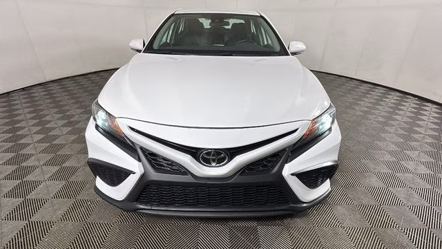 2024 White Toyota Camry SE FWD Sedan