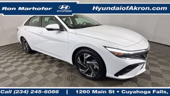 2025 Serenity White Hyundai Elantra Hybrid Limited FWD Sedan