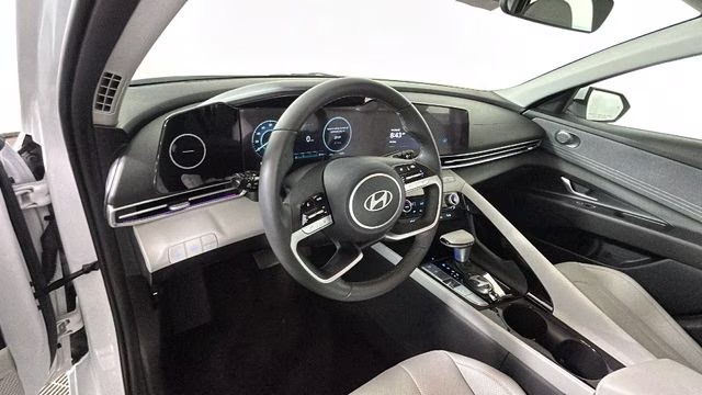 2025 Serenity White Hyundai Elantra Hybrid Limited FWD Sedan