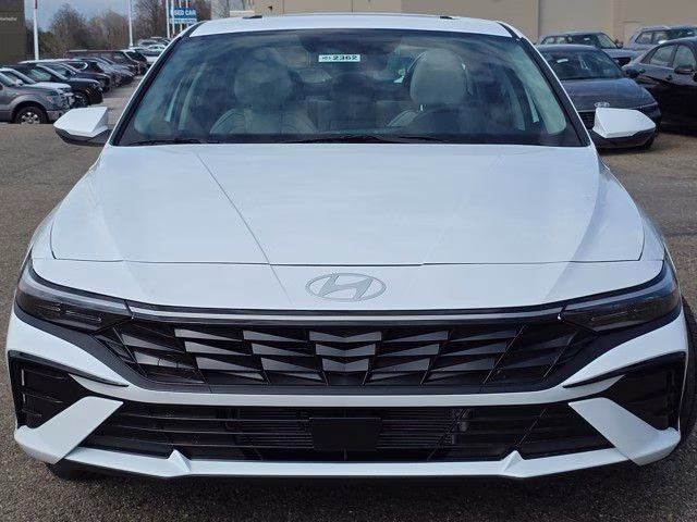2025 Serenity White Hyundai Elantra Hybrid Limited FWD Sedan