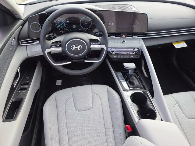 2025 Serenity White Hyundai Elantra Hybrid Limited FWD Sedan