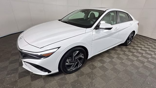 2025 Serenity White Hyundai Elantra Hybrid Limited FWD Sedan