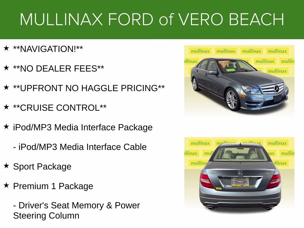 2012 Sapphire Gray Metallic Mercedes-Benz C-Class C 300 AWD Sedan