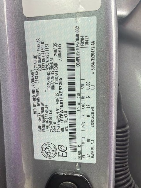 2023 Iconic Silver Metallic Ford F-150 Lariat 4X4 Truck