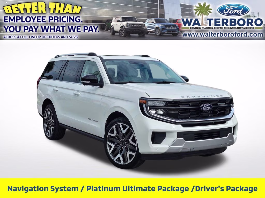 2026 Star White Metallic Tri-Coat Ford Expedition Platinum 4X4 SUV