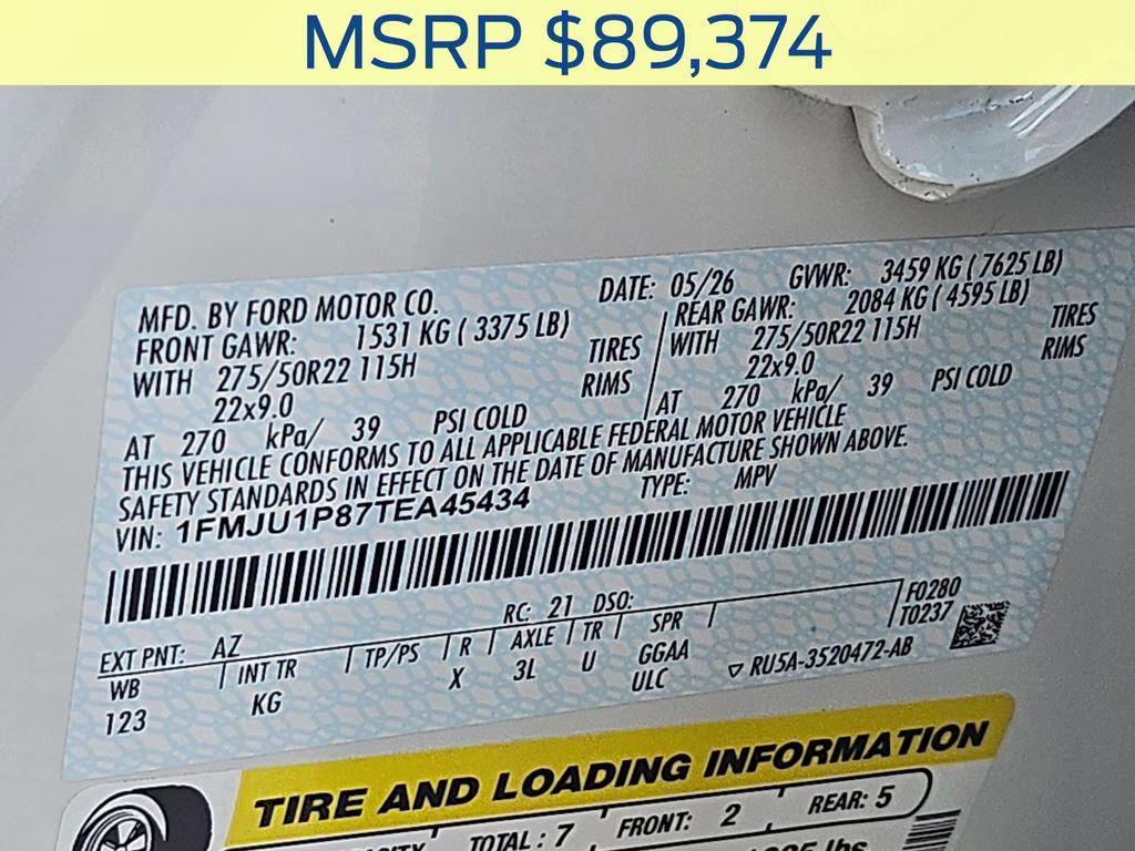 2026 Star White Metallic Tri-Coat Ford Expedition King Ranch 4X4 SUV