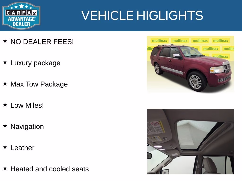2014 Ruby Red Metallic Tinted Clearcoat Lincoln Navigator Base RWD SUV